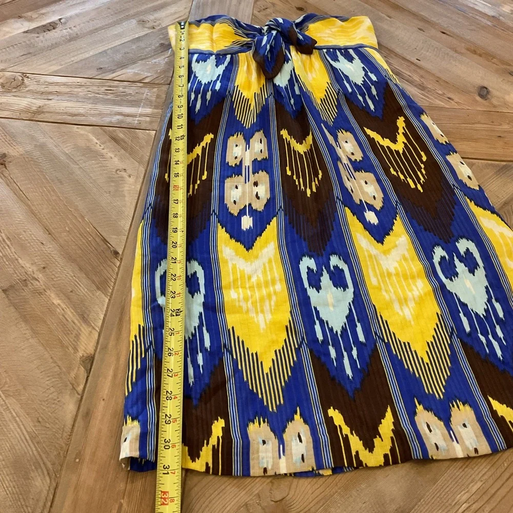Tory‎ Burch Strapless Leeona Dress Blue Island Ikat Print Size 6 NWT